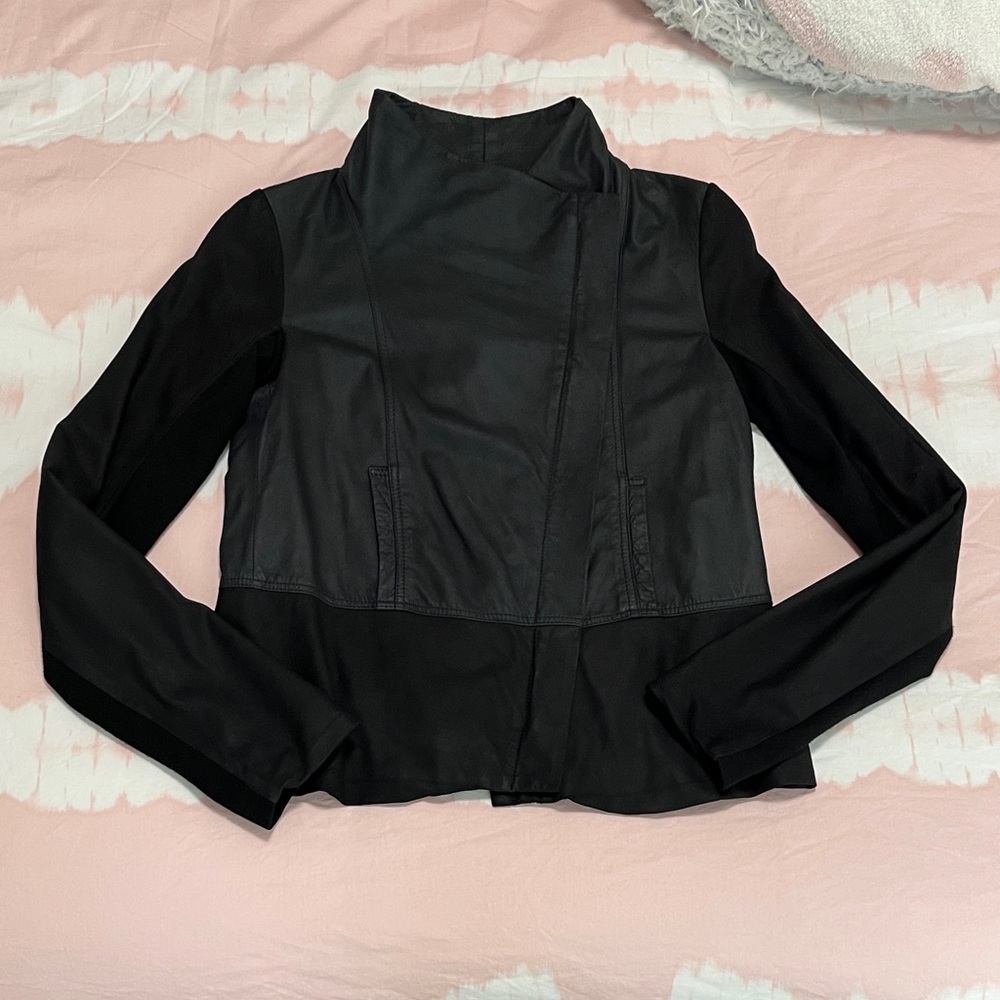 Vince Black Leather Women's Jacket